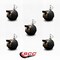 Service Caster 2'' Antique Metal Hood Twin Caster Locking Nylon Wheel 5/16 Thread Stem, 5PK SCC-TS02S50D-NYS-WA-B-5161812-5 - alternate 3
